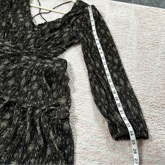 NWT ASTR The Label Black Floral Long Sleeve Maxi Dress Tiered Ruffle Low Back XL - Picture 12 of 14